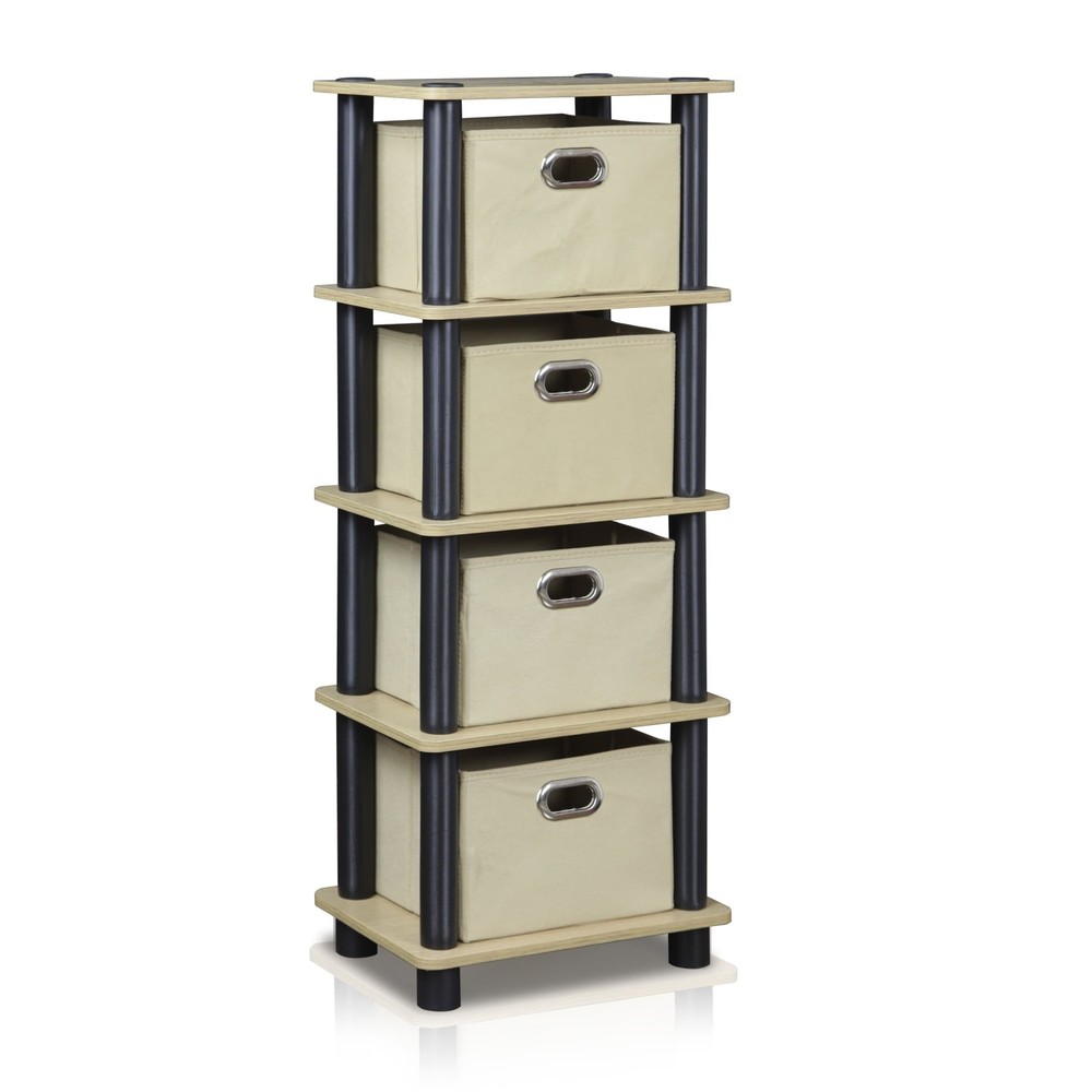 Turn-N-Tube 4-Bins System Rack Oak