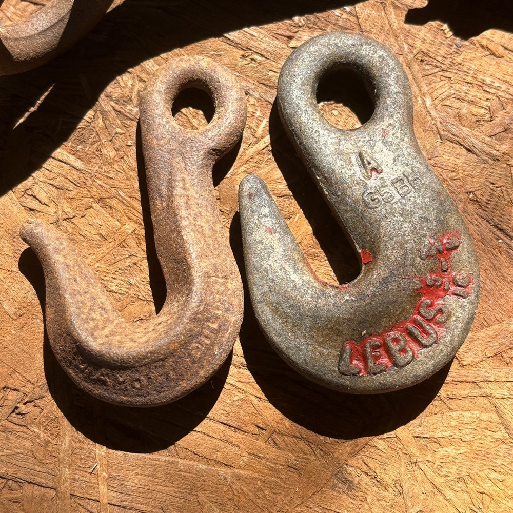 2 Heavy Duty, Rigging Tow Crane Hooks 7" + 2 tow hooks, steampunk