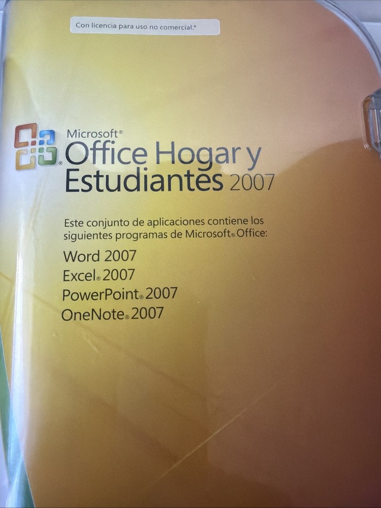 Microsoft Office Hogar Y Estudiantes 2007 Disc Only Spanish Version