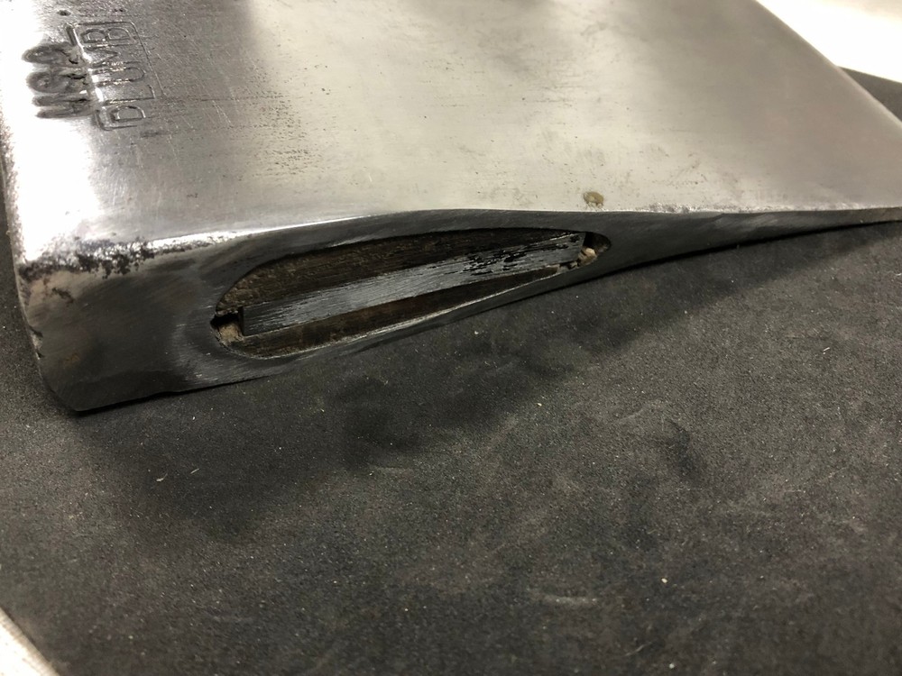 Vintage Plumb Single Bit Axe - Jersey Pattern - Bare Clean Handle, Semi Polished