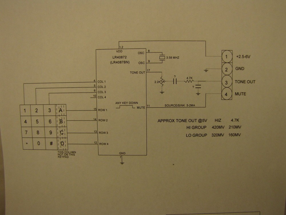 Mini DTMF Keypad