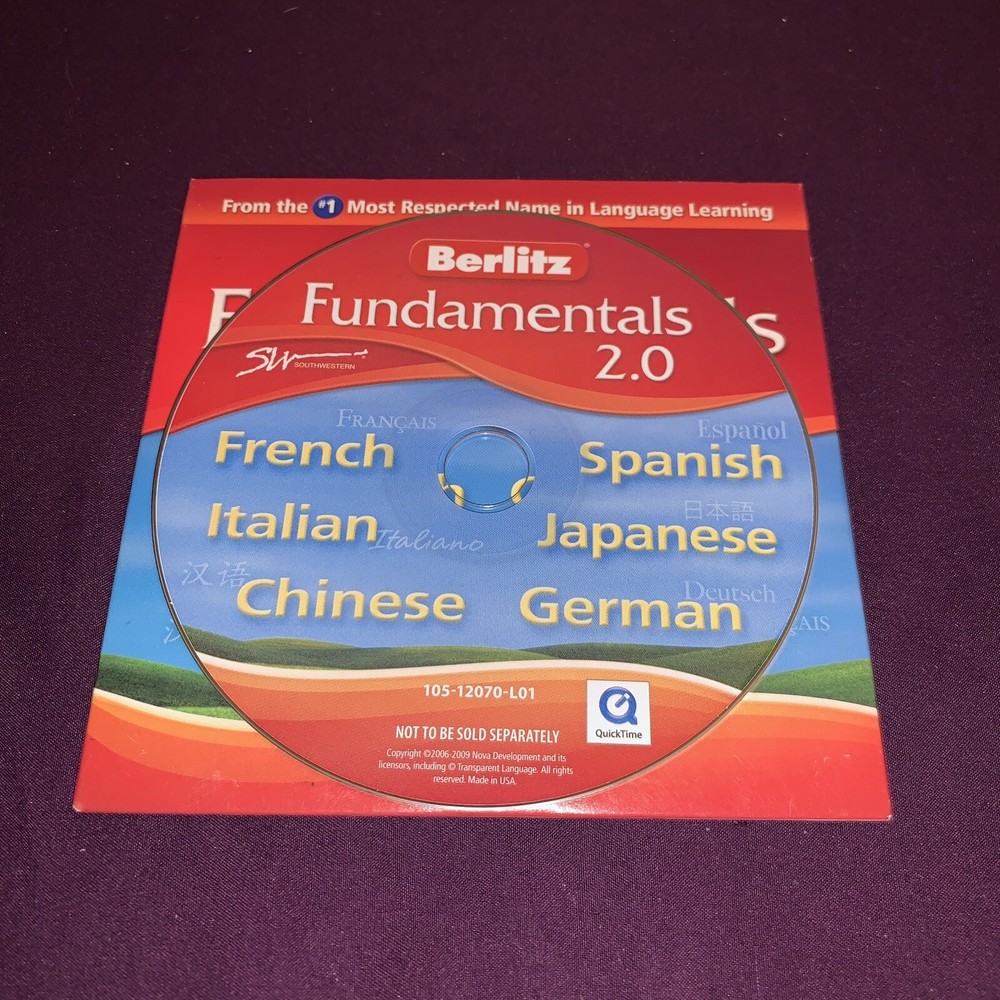 Berlitz Fundamentals 2.0 CD ROM 6 Languages