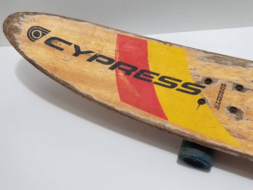 vintage longboard Cypress Gardens Thruster kicktail raised letters Kryptonics