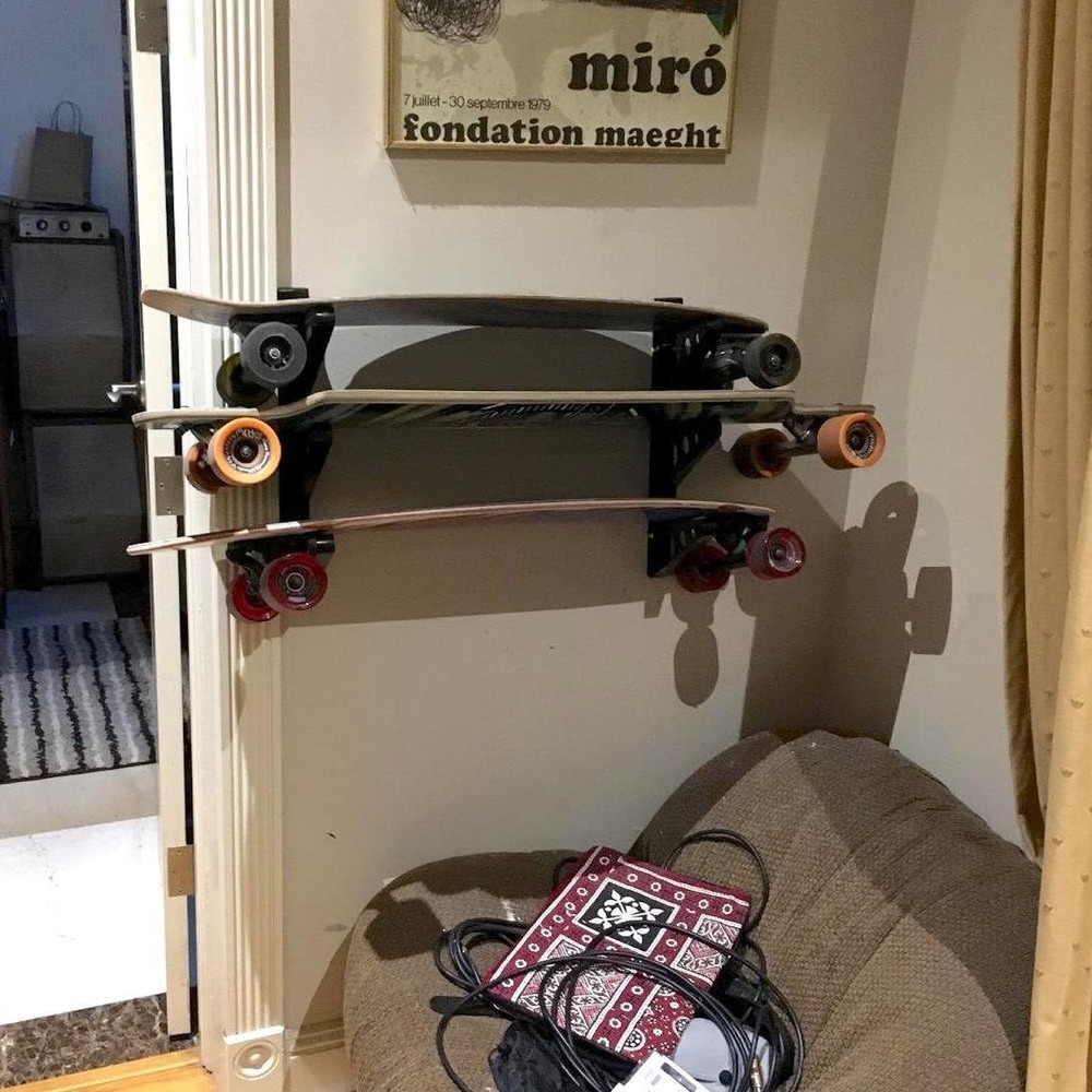 Longboard Wall Rack, Triple Longboard Storage