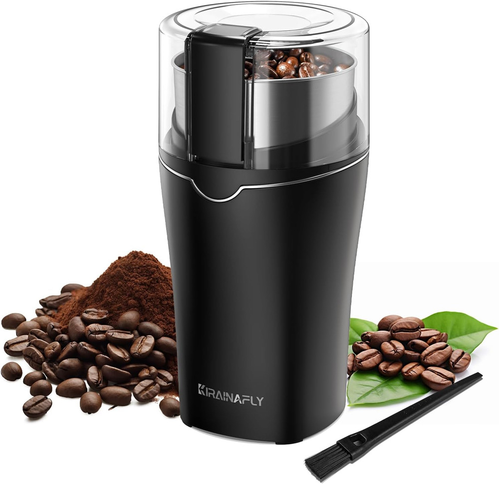 Conical Burr Coffee Grinder Electric - 200W Compact Automatic Coffee Bean Grinde