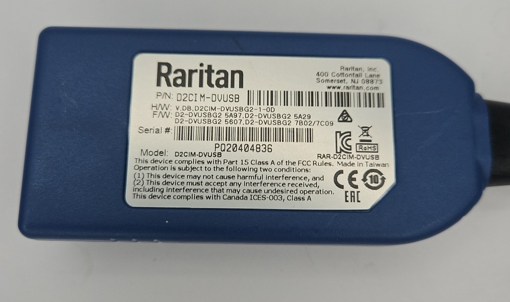 New Raritan D2CIM-DVUSB USB Port Cable Computer Interface Digital Module VGA