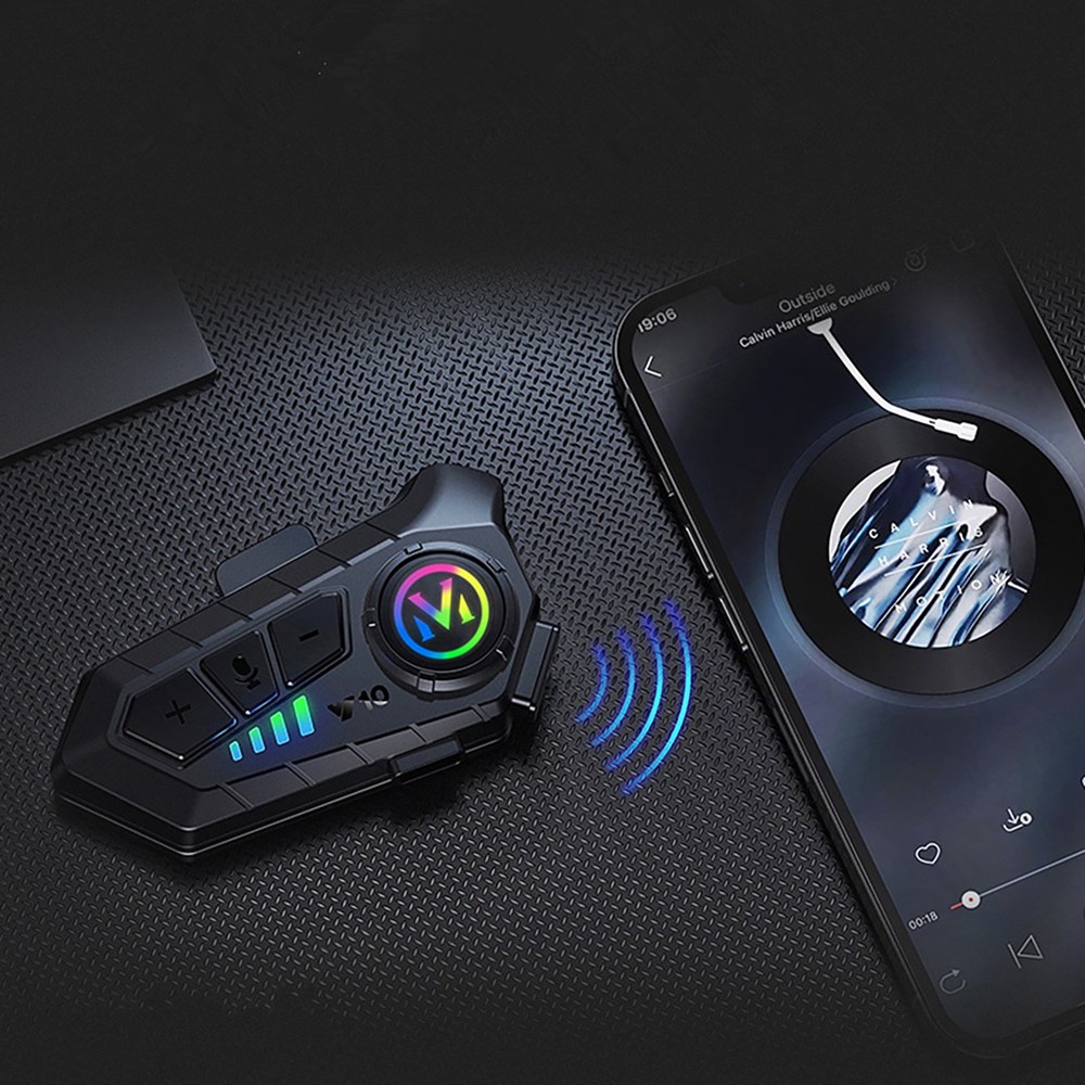 Waterproof Bluetooth 5.3 Bilateral Stereo Wireless Motorcycle Helmet Headset