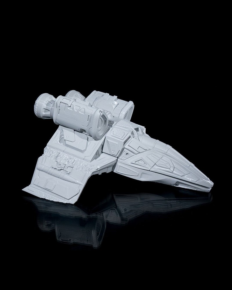 Fallen Spaceship Incense Holder 13.38" Sci-Fi 3D Printed Burner Decor