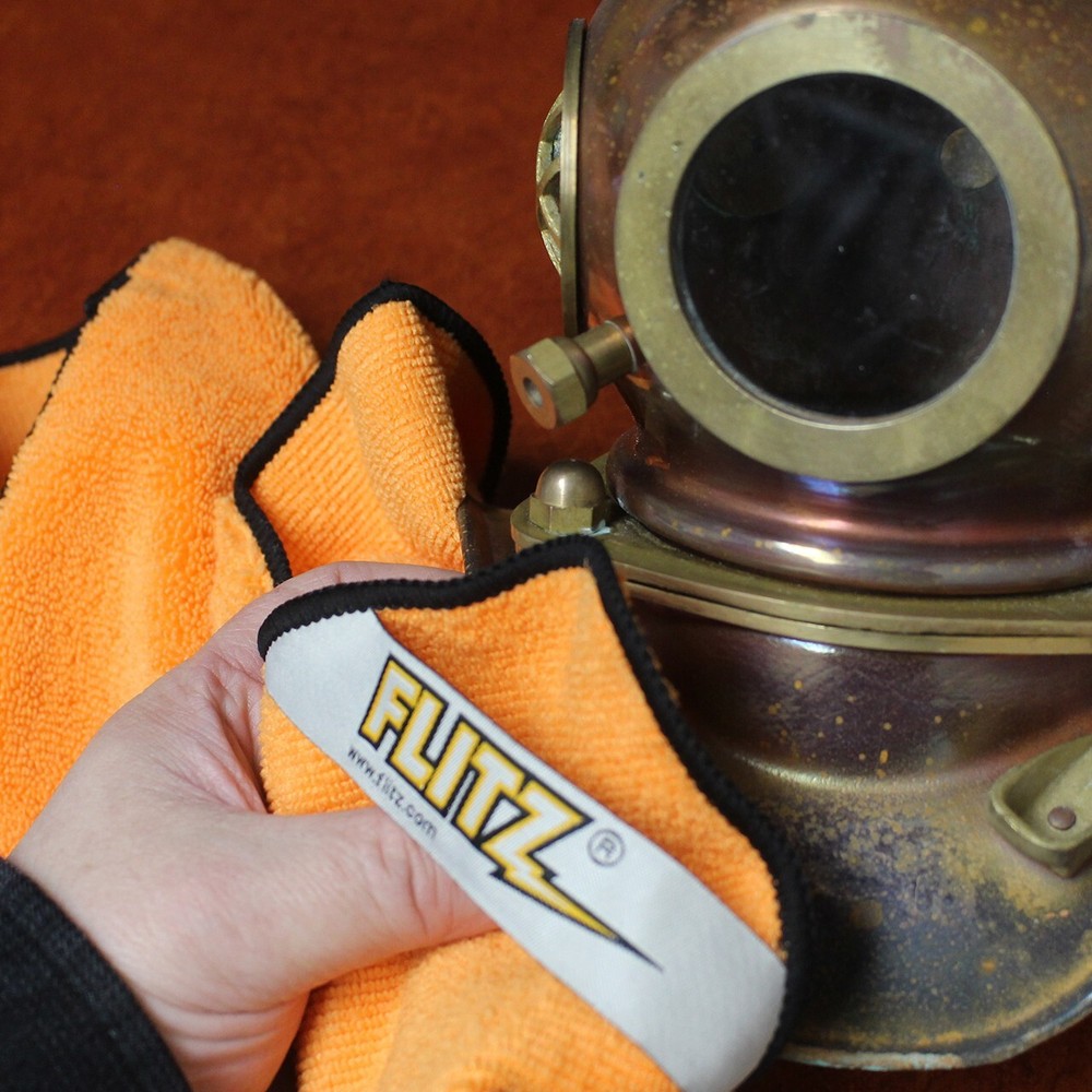 FLITZ Thick & Thirsty Microfiber Cloths - 4-Pack-Hunter Orange 16"x16" SIZE