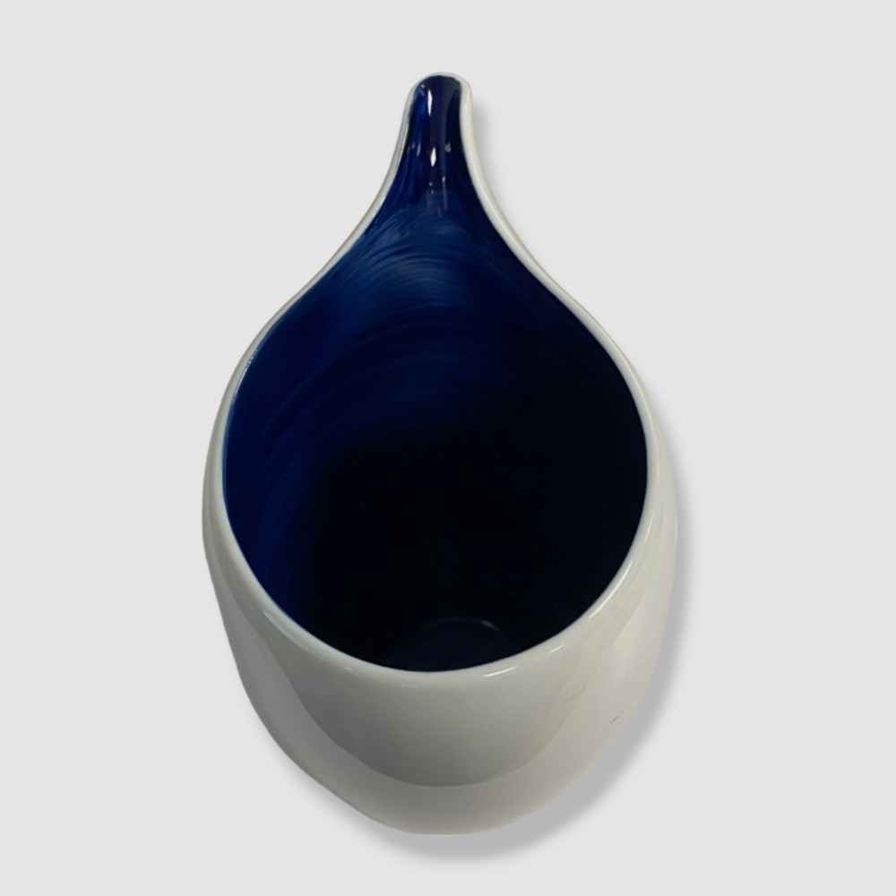 $45 Neiman Marcus White Brushstroke Cobalt Creamer