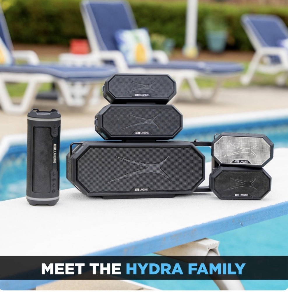 🔥 ALTEC Lansing HydraMOTION 2.0 Waterproof Bluetooth Speaker Black -Open Box