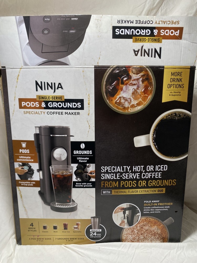 Ninja Single Serve Coffee Maker 6 to 24 oz Barely used, see description