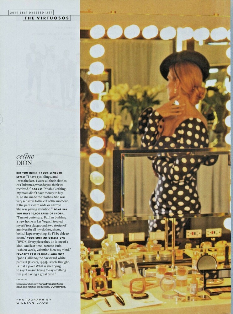Original Magazine 2 page Article on Singer Celine Dion