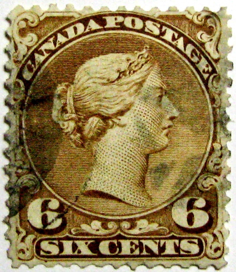 1868 CANADA #27c: VF Used 'Large Queen' - thin paper