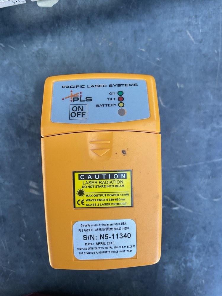 Pacific Laser Systems PLS5 Point Laser Level W/ Case & Mount - Tested