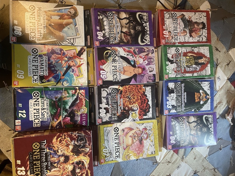 One Piece Starter Deck bundle Sealed. last pic is decks are open discontinued