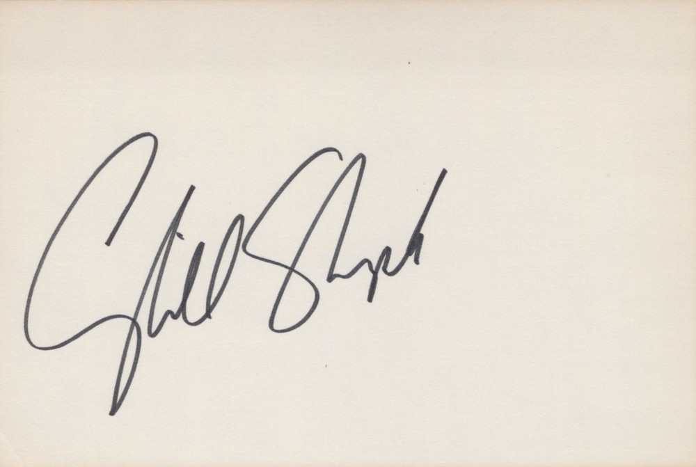 Cybill Shepherd signed 4x6 index card