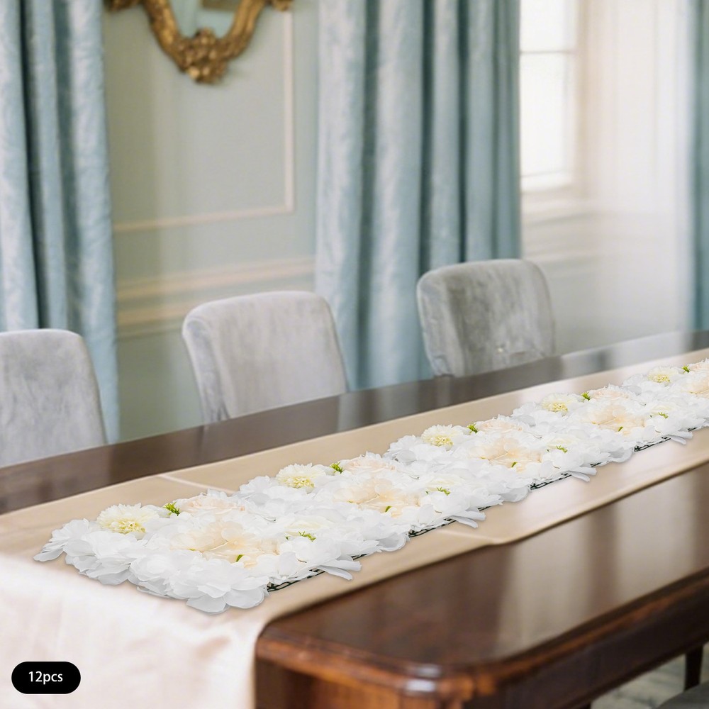 Artificial Flower Wall Panels, Artificial Flower Wall Backdrop, 12PCS Panels