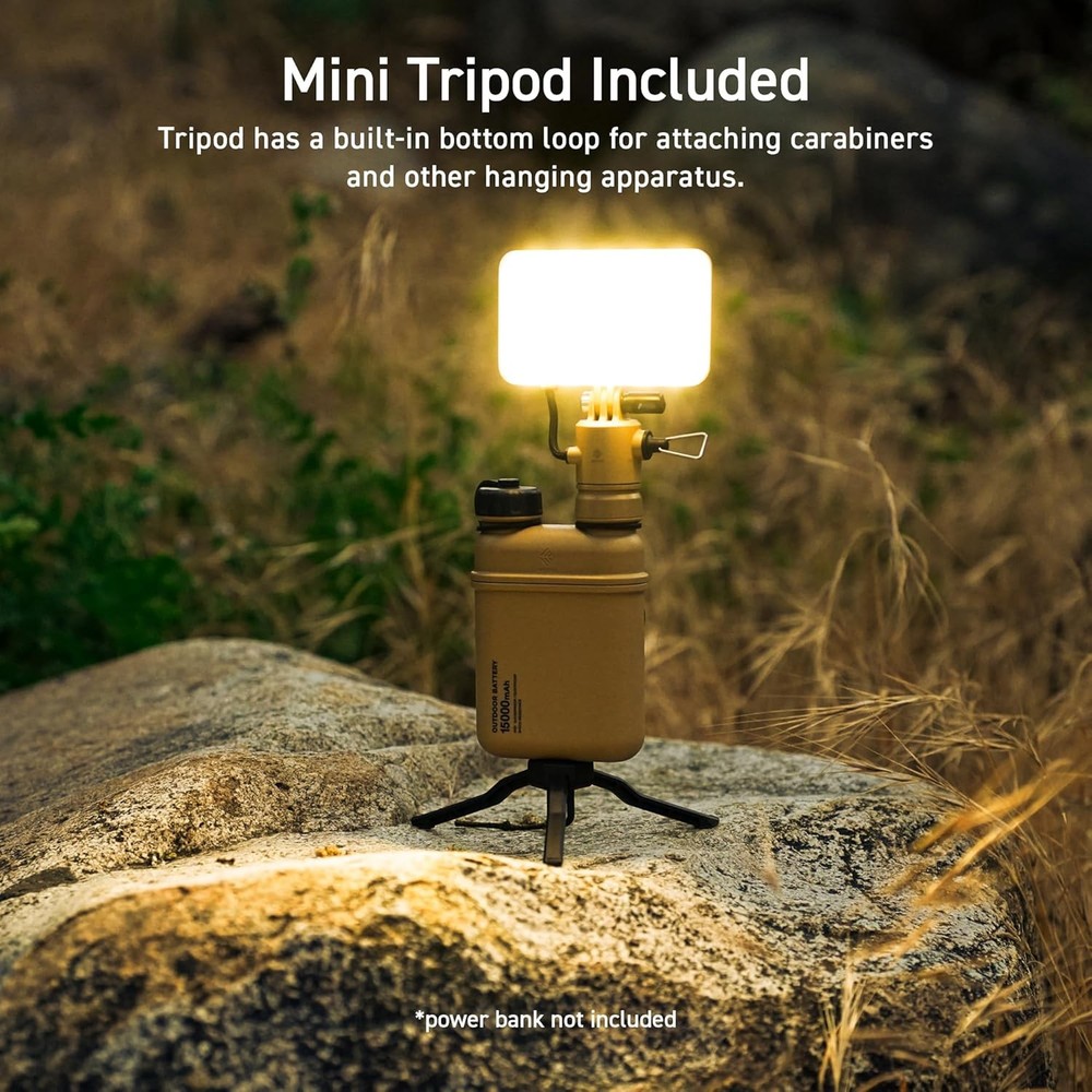 ELECOM NESTOUT Outdoor Camping LED Panel Flashlight w/ Mini Flash, Beige