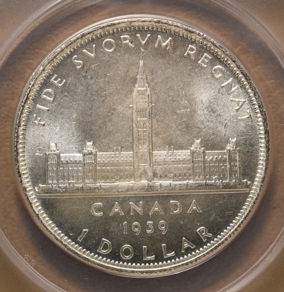 1939 Canada Silver Dollar ANACS MS62