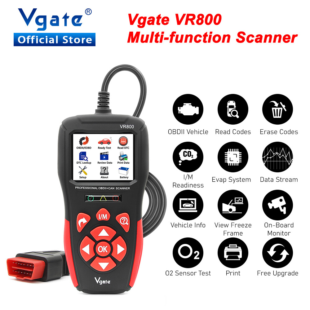 VR800 Automotive Code Reader OBD2 Scanner Car Check Engine Fault Diagnostic Tool