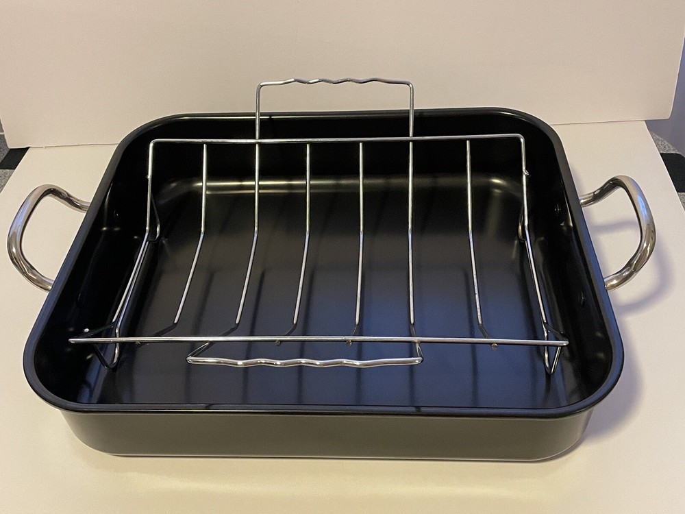 Roaster With Rack Non-stick New