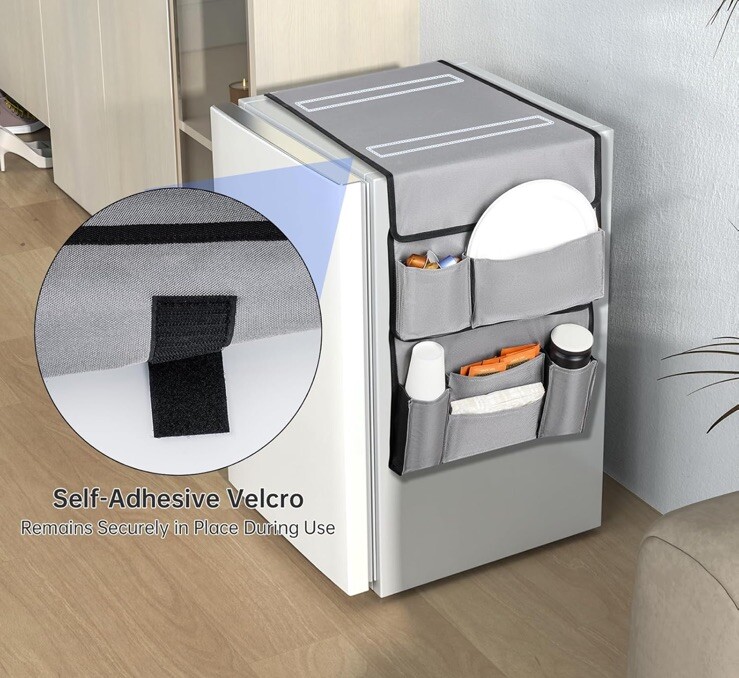 Small Fridge Organizer with 14 Pockets Great For Dorm