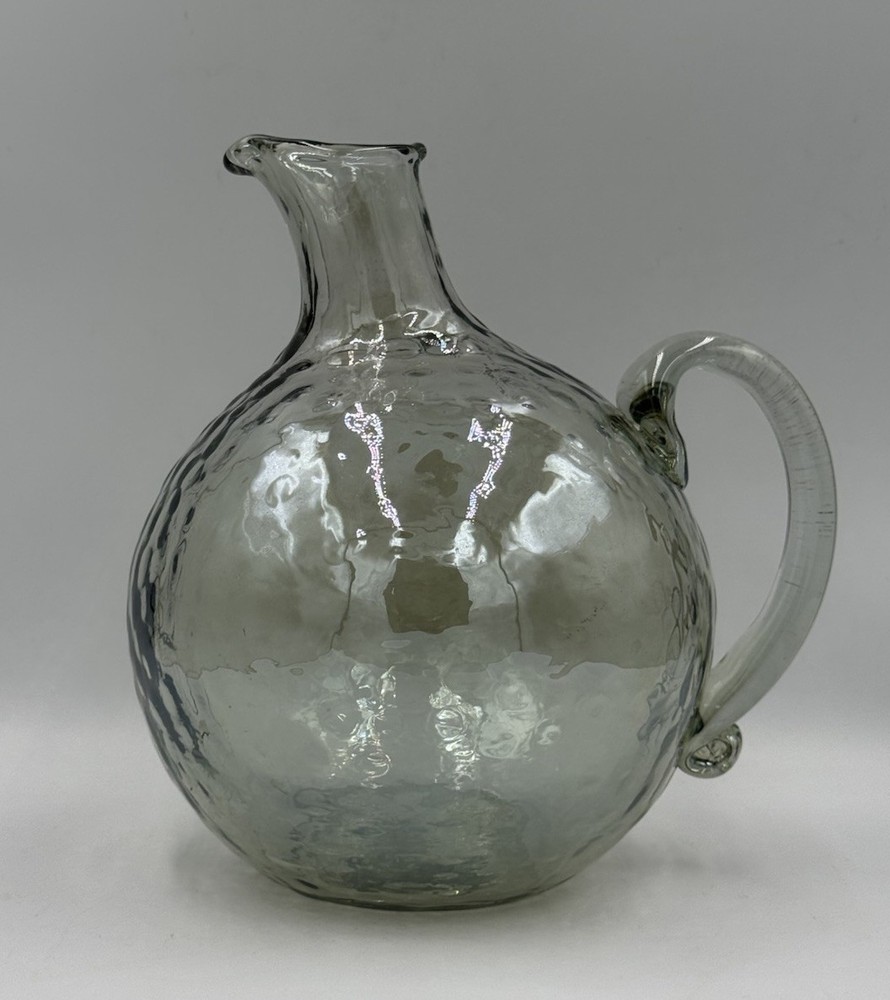 Behome Pebble Glass Iridescent Globe Pitcher