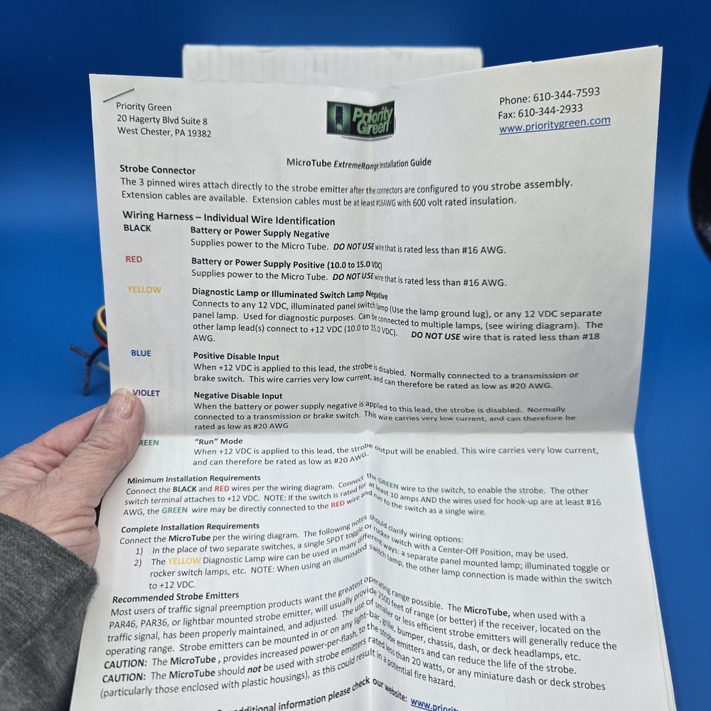 PRIORITY GREEN Pre Emption Preemption MICROTUBE NEW.