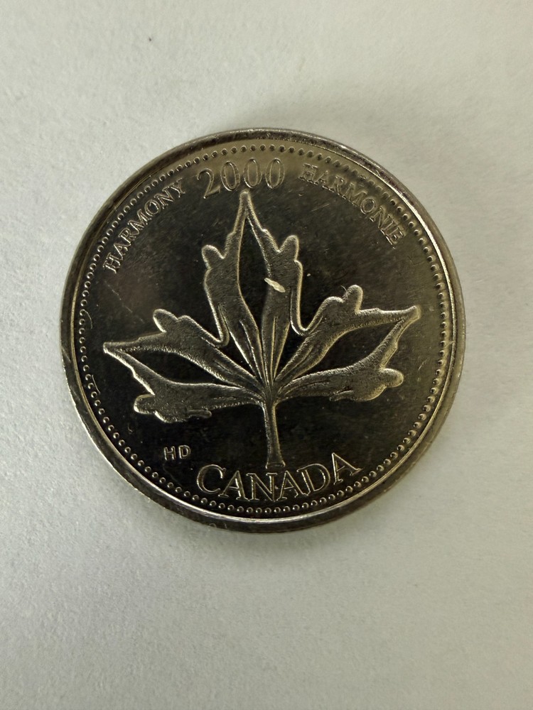 2000 Canada Brilliant Uncirculated Commemorative Harmony 25 Cent Coin!
