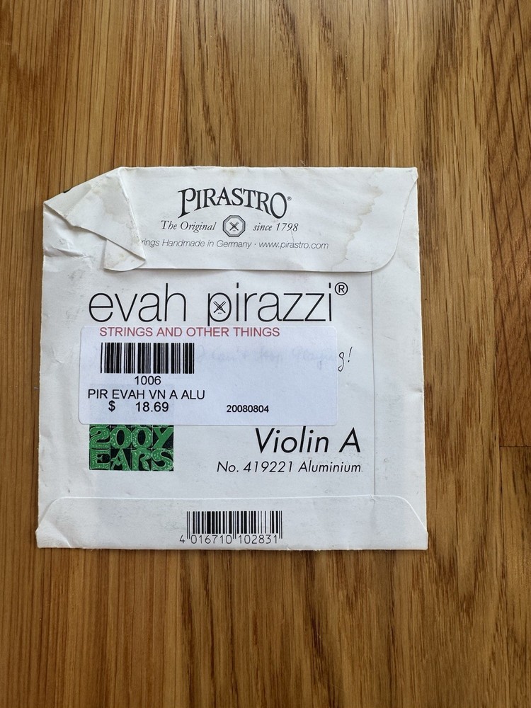 Evah Pirazzi, Pirastro, Violin A String
