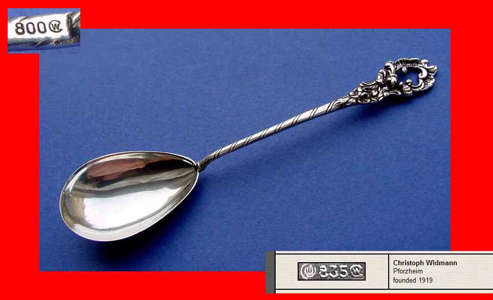 Beautiful Rococo Spoon, Christoph Widmann, 800 Silver A660