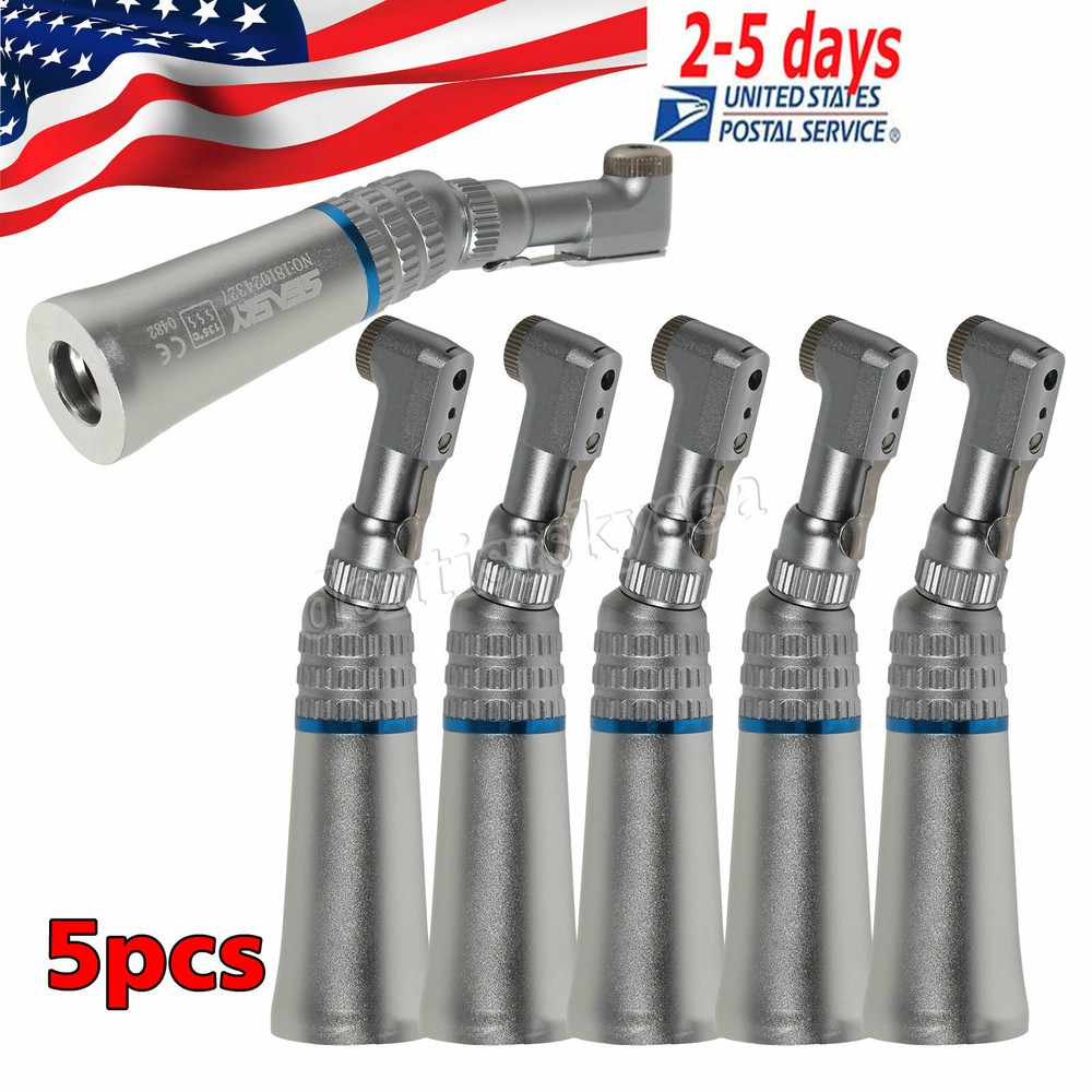 5 PCS NSK Style Dental Slow Low Speed Contra Angle Handpiece E-type Latch Attach