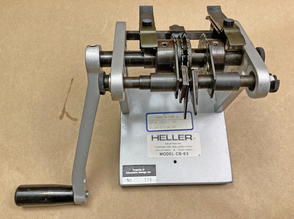 Heller Industries CB-83 Axial Component Former  MANUALLY OPERATED