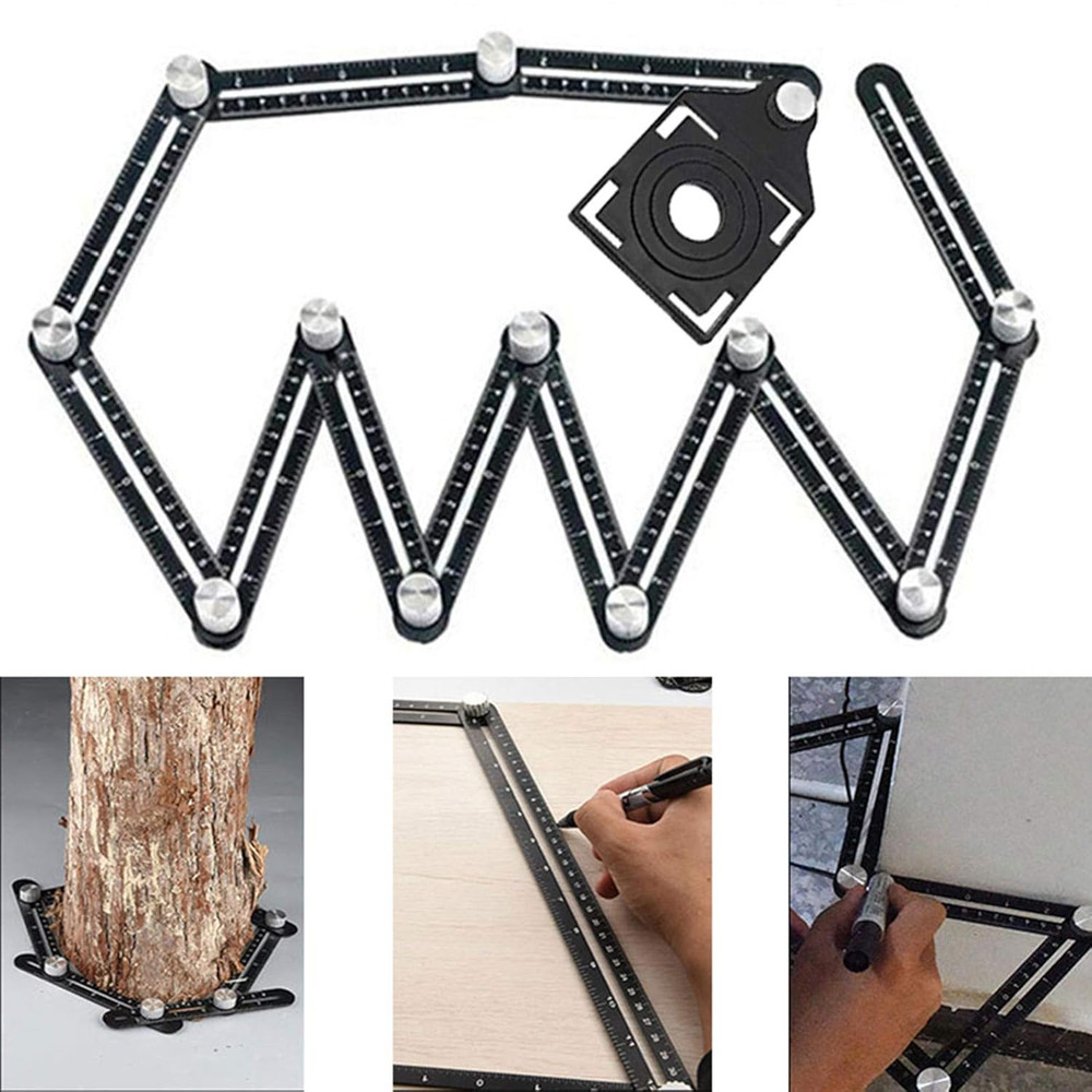 Multi Angle Measuring Ruler,12-Sided Angle Measurement,Tile Holes Measure Ruler