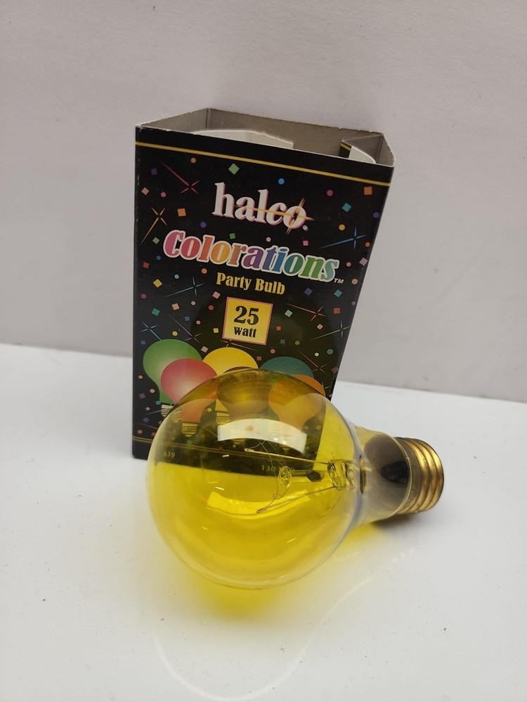 New Halco Colorations 25w Transparent Yellow Bulbs #101156 130V E26👍
