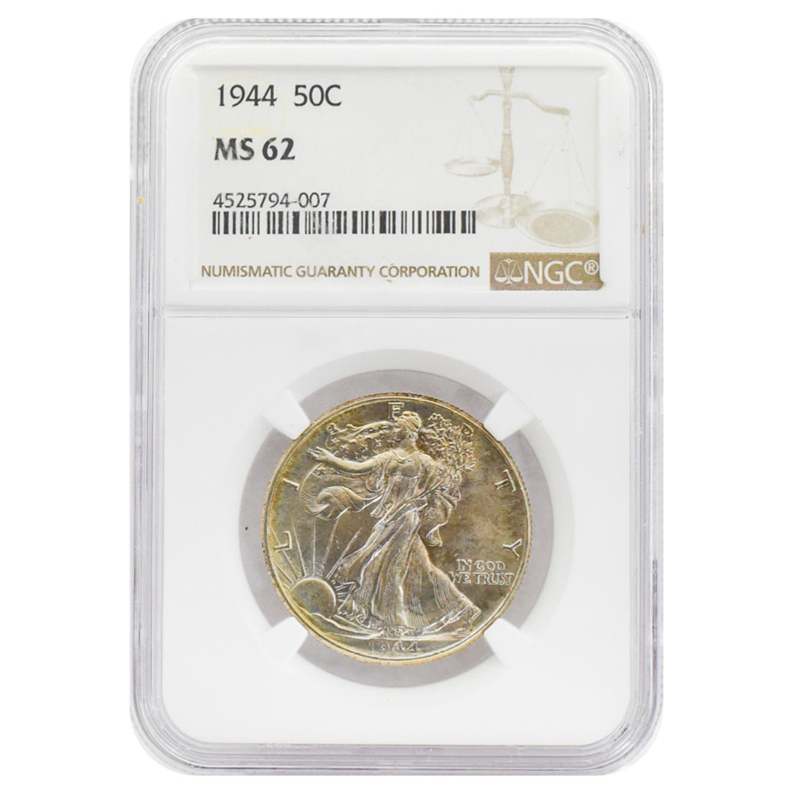1944 Walking Liberty Half Dollar MS62 NGC
