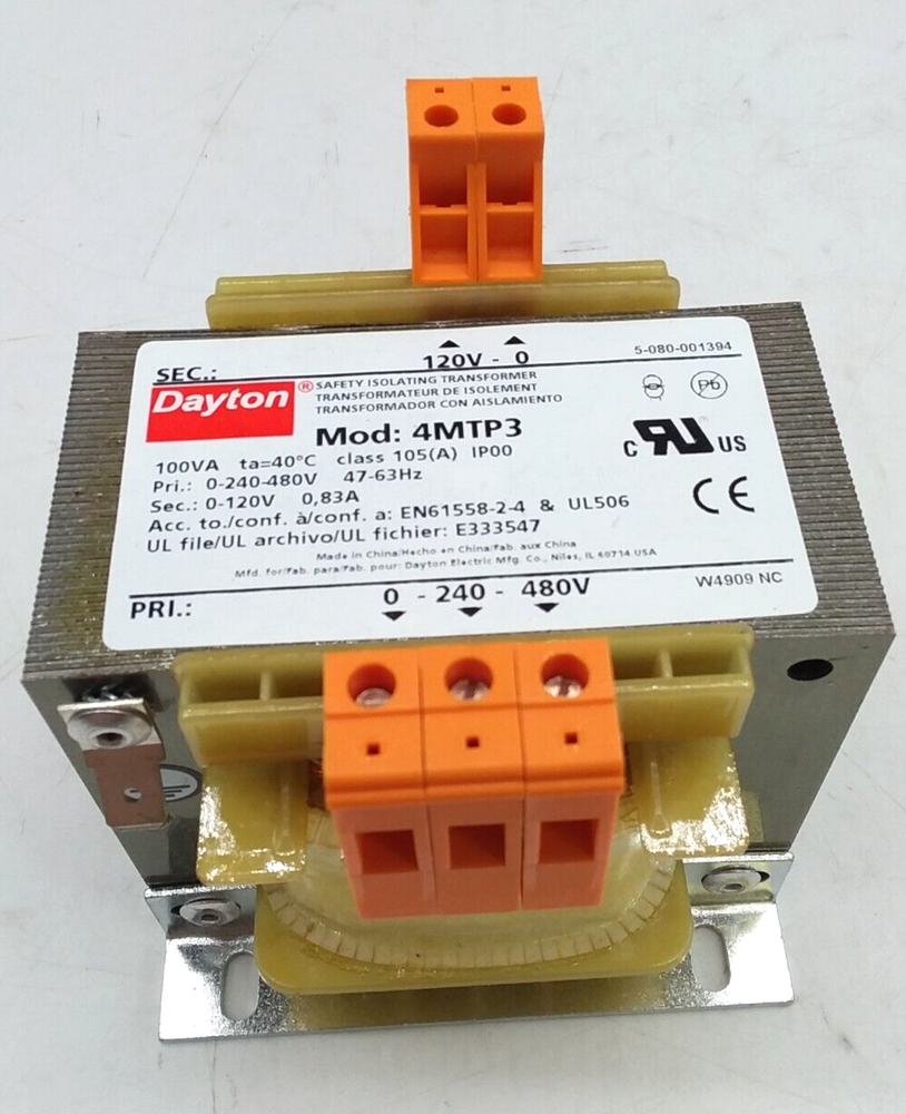 Dayton 4MTP3 Isolating Transformer
