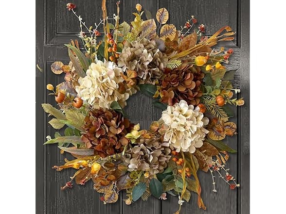 WANNA-CUL Rustic Hydrangea 24" Wreath 10-rustic Hydrangea