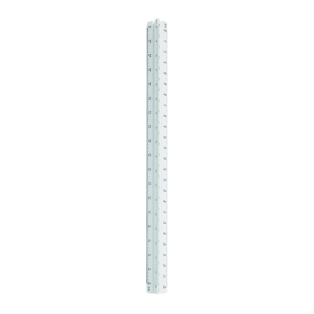 12In Engineer Scale Ruler - Triangular Engineering Ruler with 6 Scales(10-60 Par
