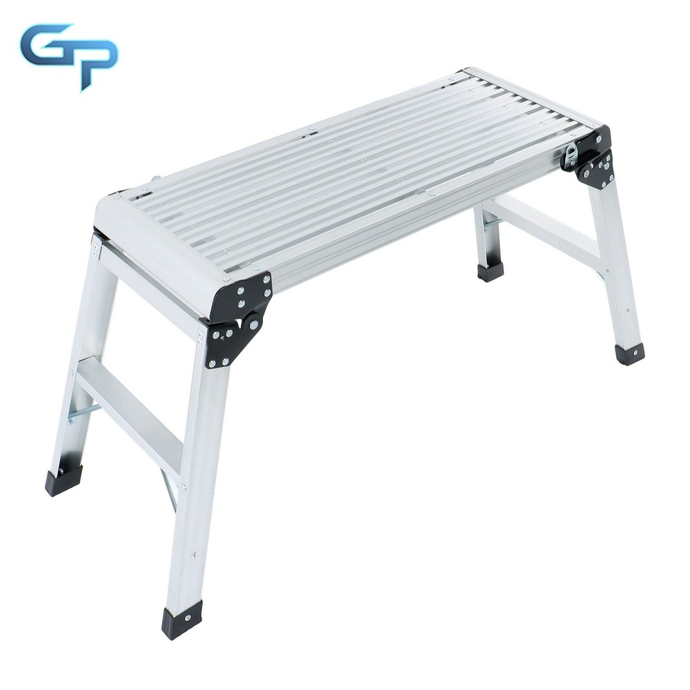 Aluminum Step Stool Non-slip Folding Work Platform 330LBS Drywall Ladder