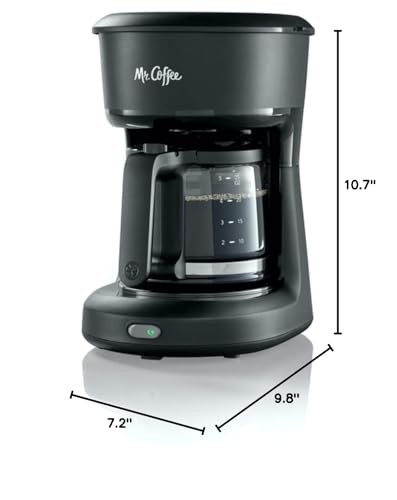 Mr. Coffee® 5-Cup Mini Brew Switch Coffee Maker, Black 5-Cup,