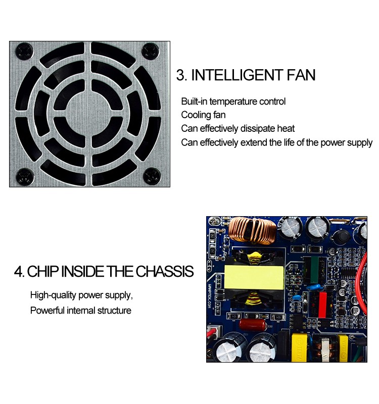 Adjustable 0~60V 5A Bench DC Power Supply Lab Variable Regulated Power Switching