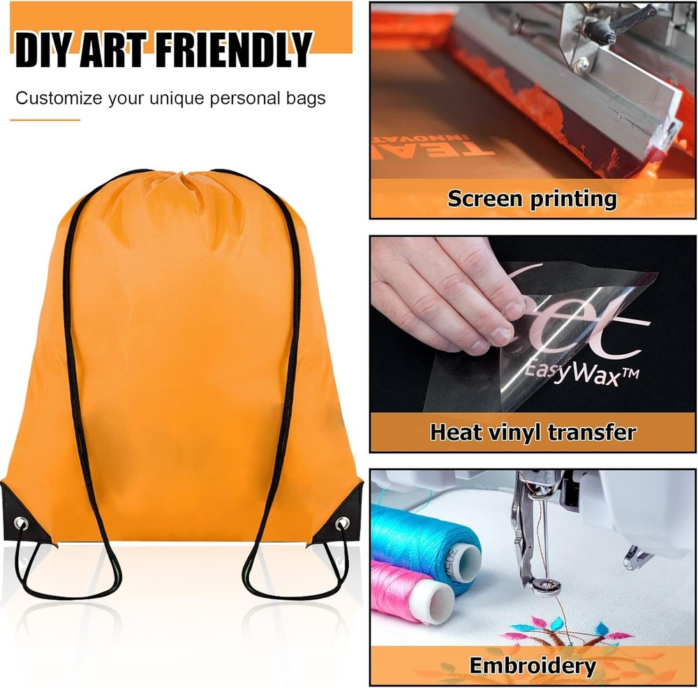 Drawstring Backpack Bulk 100Pcs Cinch Bag, Polyester Bags 20 Color