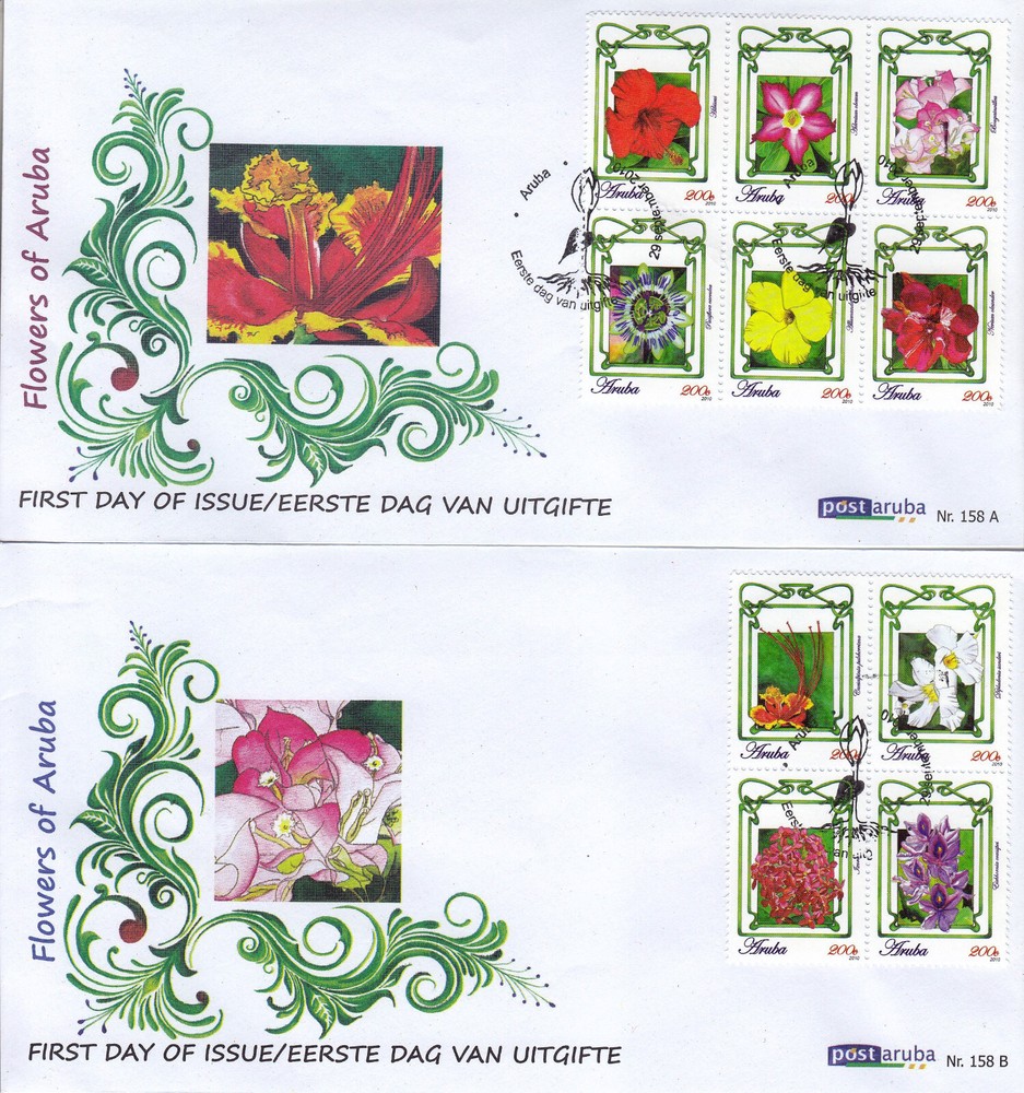 Arubu Issue FDC 2010 (158) Flowers