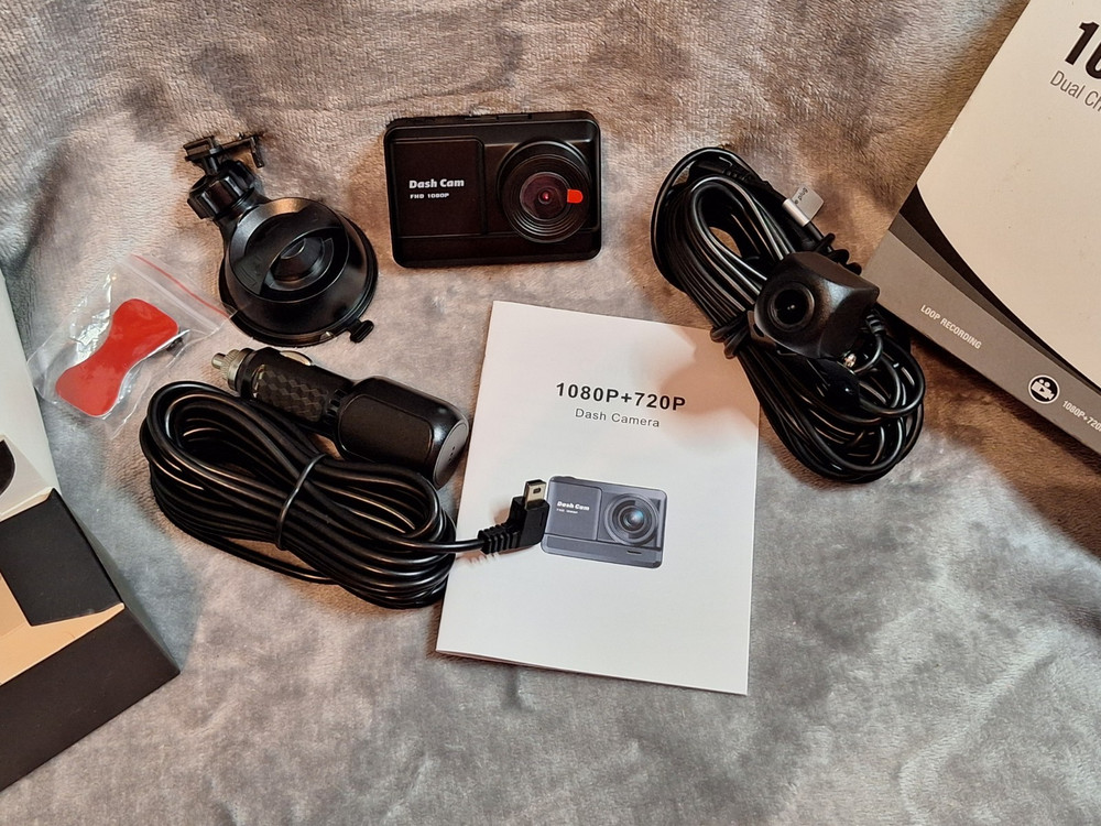 Dual Front & Back Channel Dash Camera - 1080P + 720P