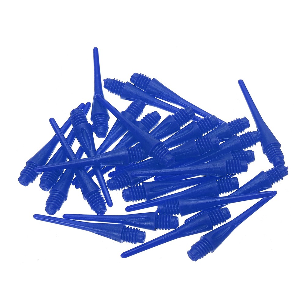 30Pcs 2BA Thread Plastic Soft Tip Dart Points Replacement Accessories, Blue