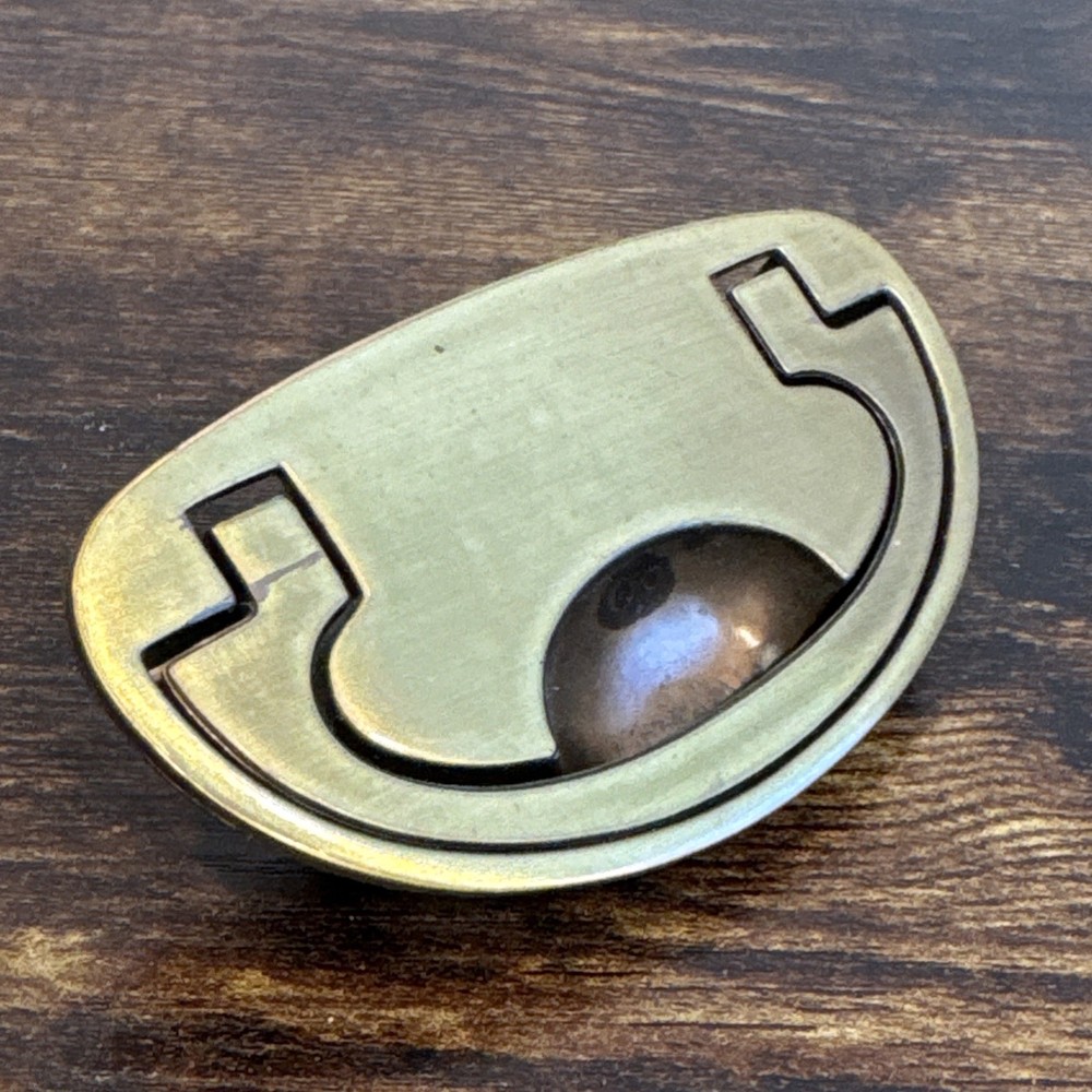 Drexel Passage Drawer Pull Handle Campaign Brass KBC N-16827 Replacement MCM