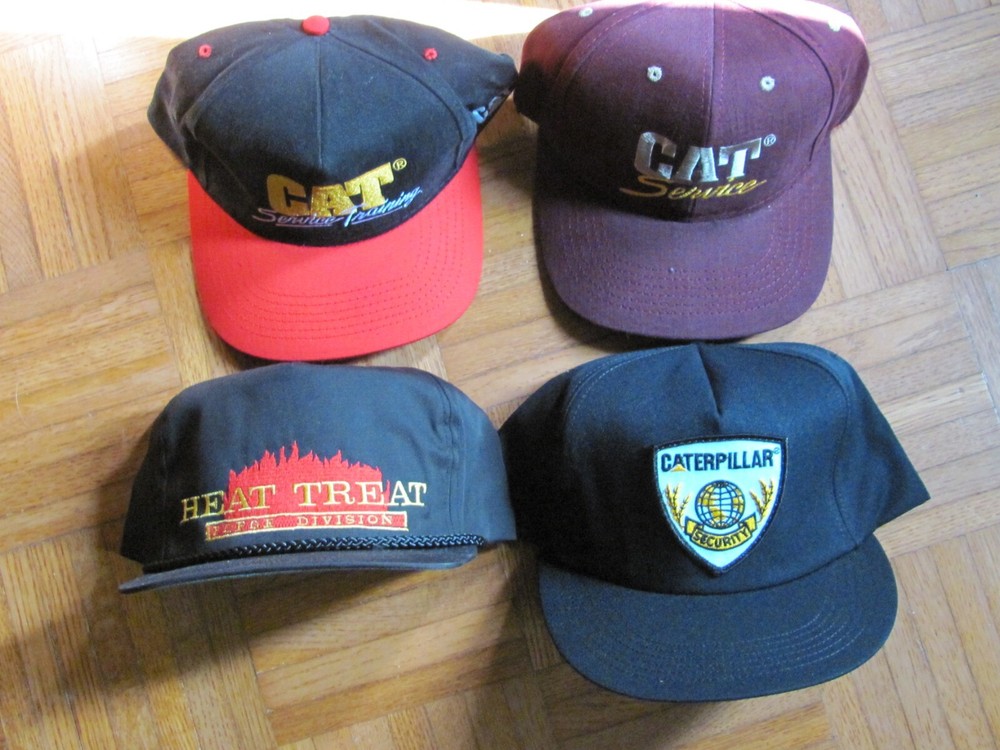 4 CATERPILLAR BASEBALL CAP EMPLOYEE DEPT  SERVICE - TRAINING