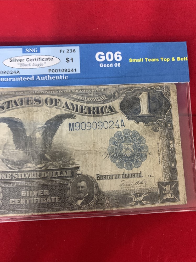 1899 $1 Silver Certificate Black Eagle SNG GO6 FR#236